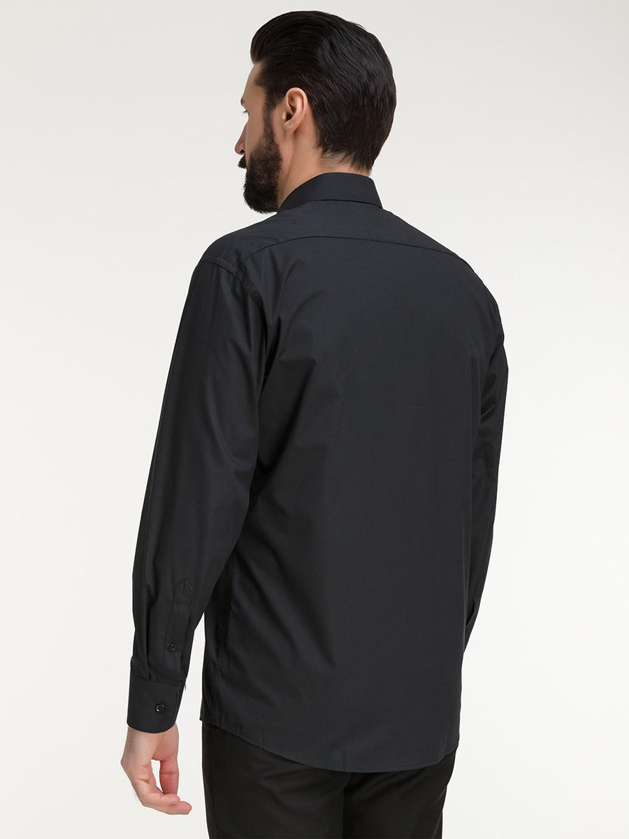 340/119/BLK Сорочка мужская длинный рукав