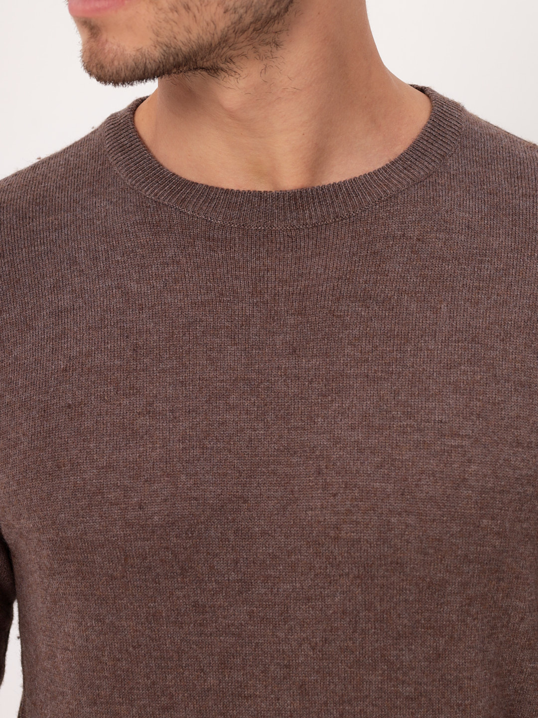 G121-DA18 табак Джемпер мужской