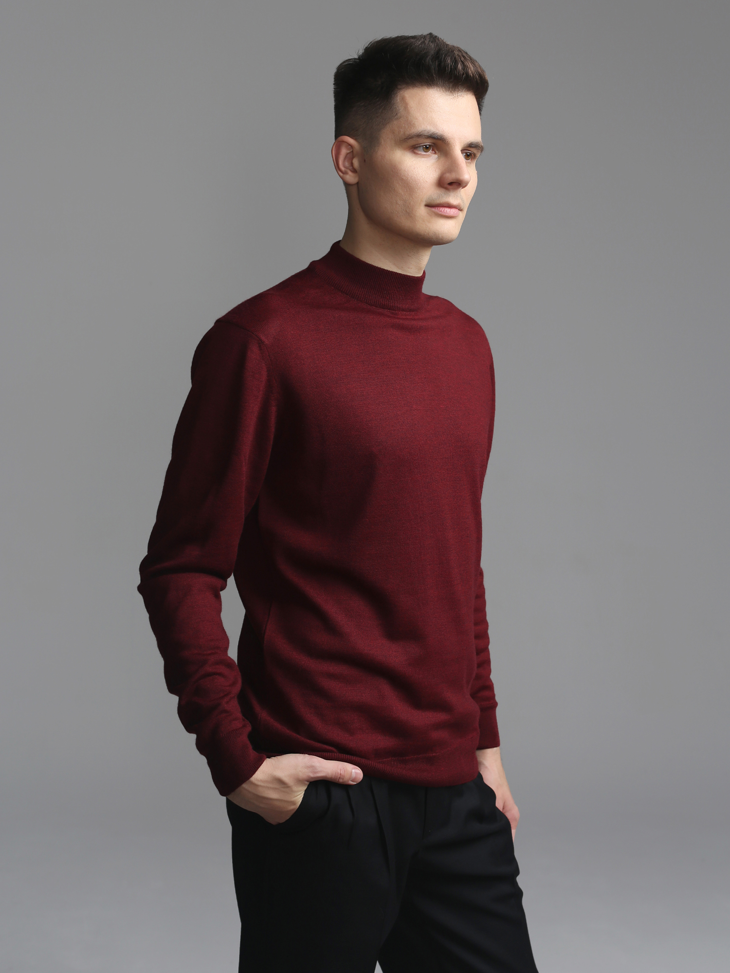 G122-AN221853А (бордо) Джемпер мужской