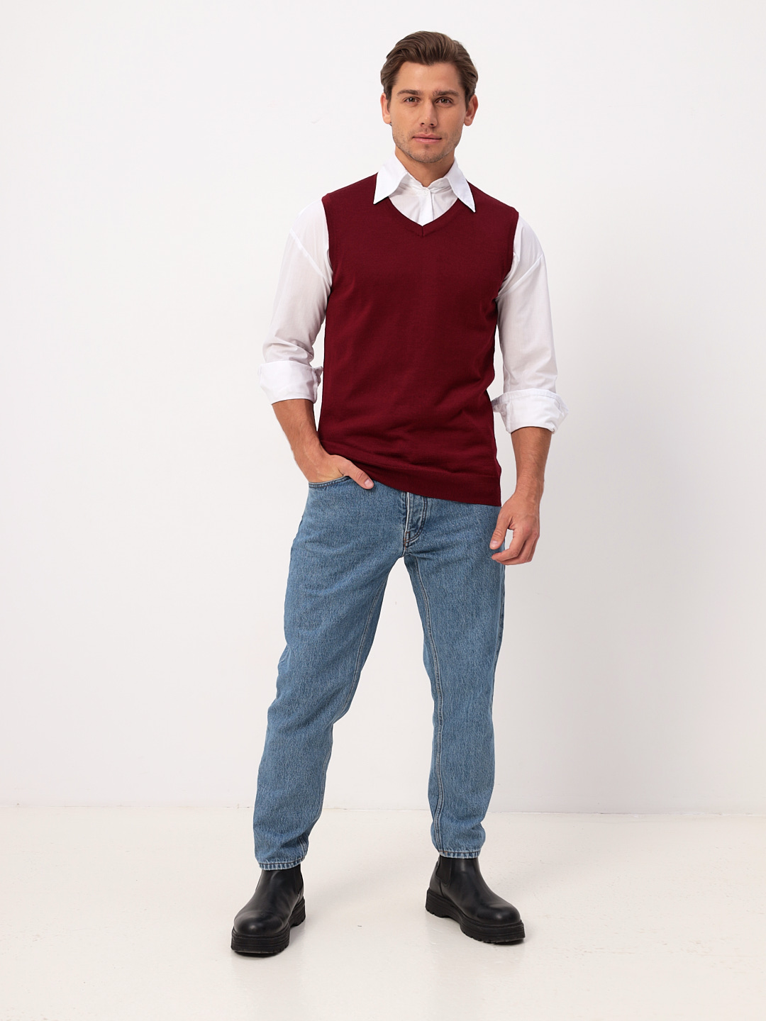 G125-EV (бордо) Жилет мужской