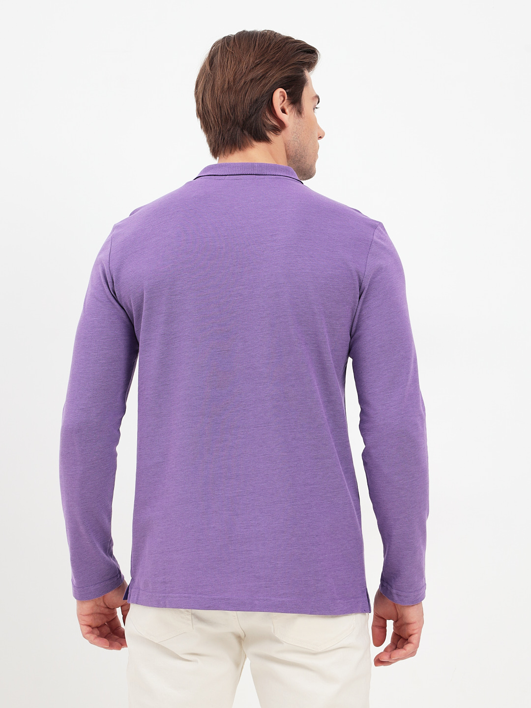 G155V-PH24-OZ7 (сиреневый) Джемпер мужской с воротником поло