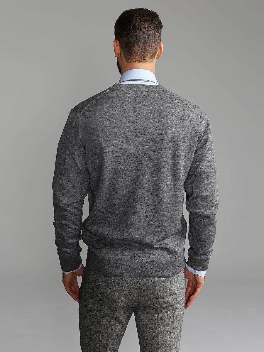 G135-EV (серый м.) Кардиган мужской