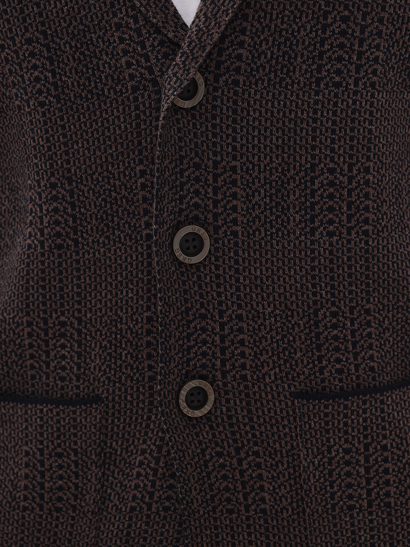 G136-KF-клетка (корич. 525/345) Кардиган мужской