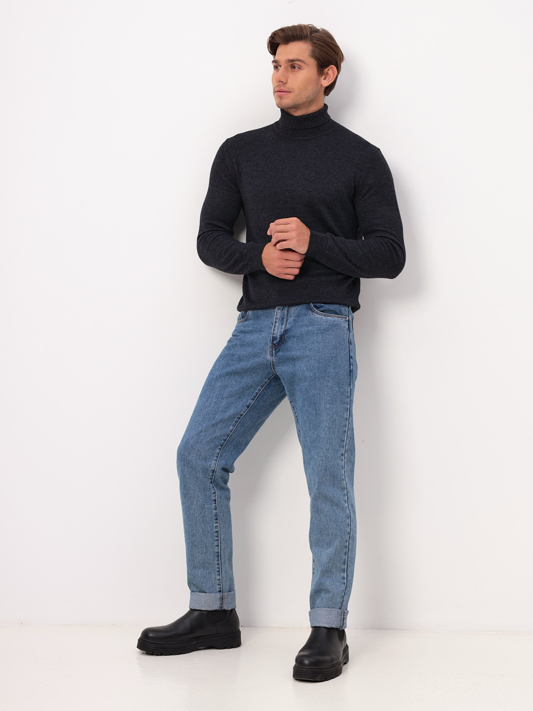 G123-DA601 серый/черный Джемпер мужской