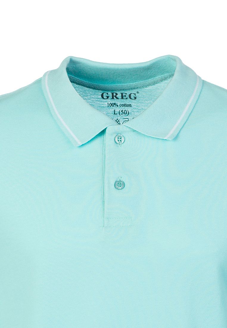 G134 (ментол) Джемпер мужской с воротником поло короткий рукав