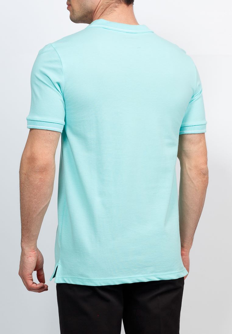 G134 (ментол) Джемпер мужской с воротником поло короткий рукав