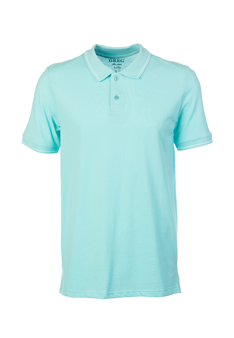 G134 (ментол) Джемпер мужской с воротником поло короткий рукав