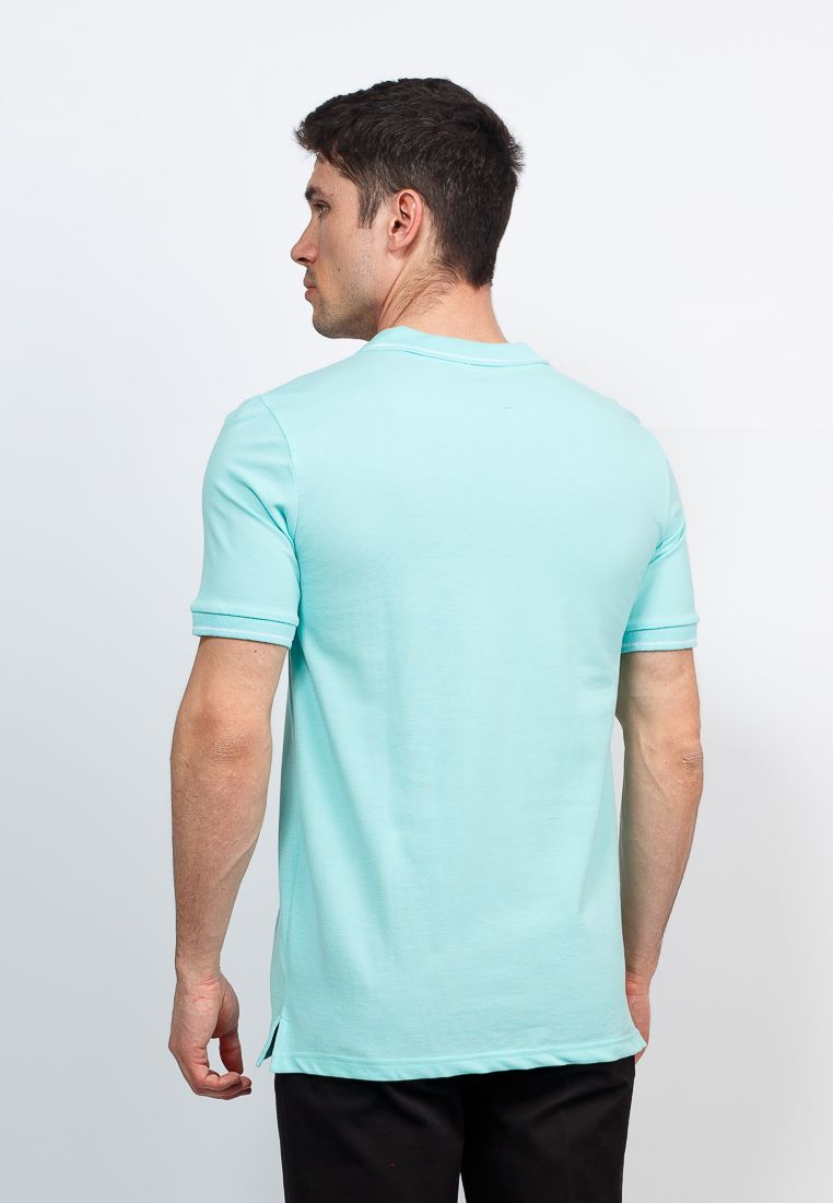 G134 (ментол) Джемпер мужской с воротником поло короткий рукав