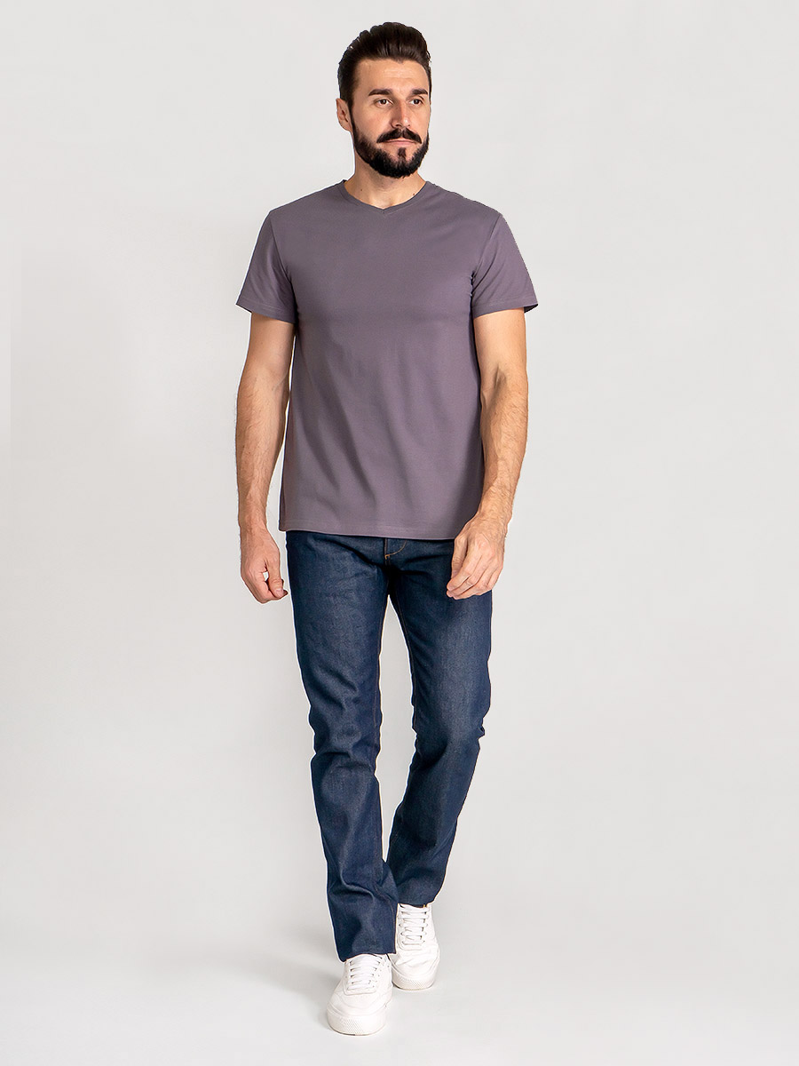 G146-RD-6025 (серый) Футболка мужская короткий рукав