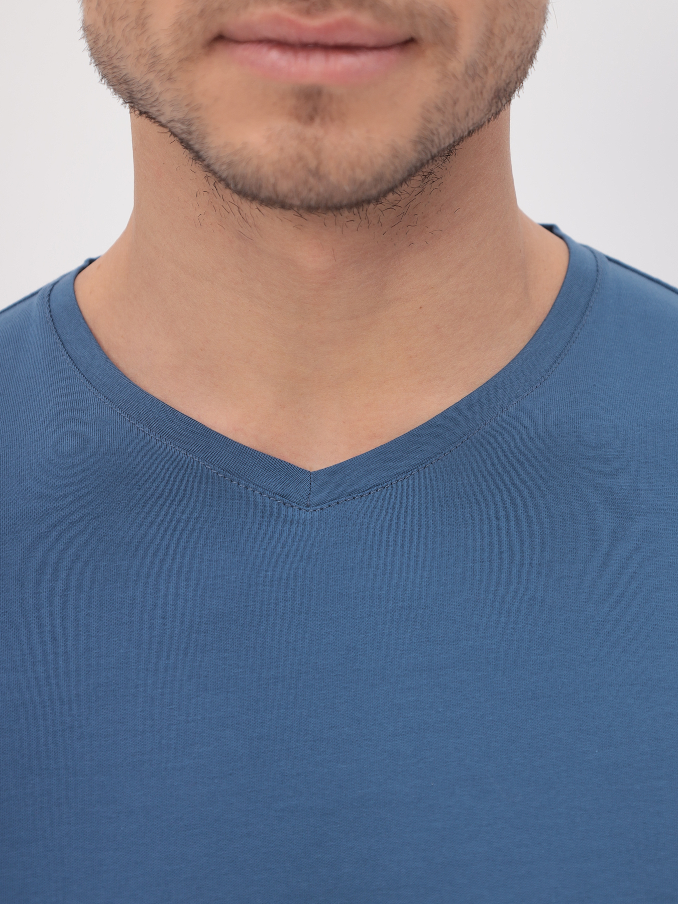 G146-KO-SA-S5121 (т.джинс) Футболка мужская короткий рукав