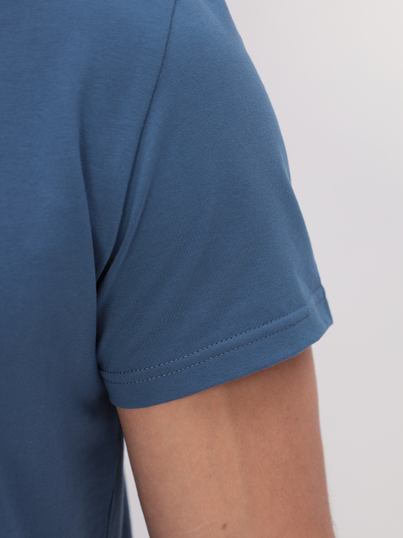 G146-KO-SA-S5121 (т.джинс) Футболка мужская короткий рукав