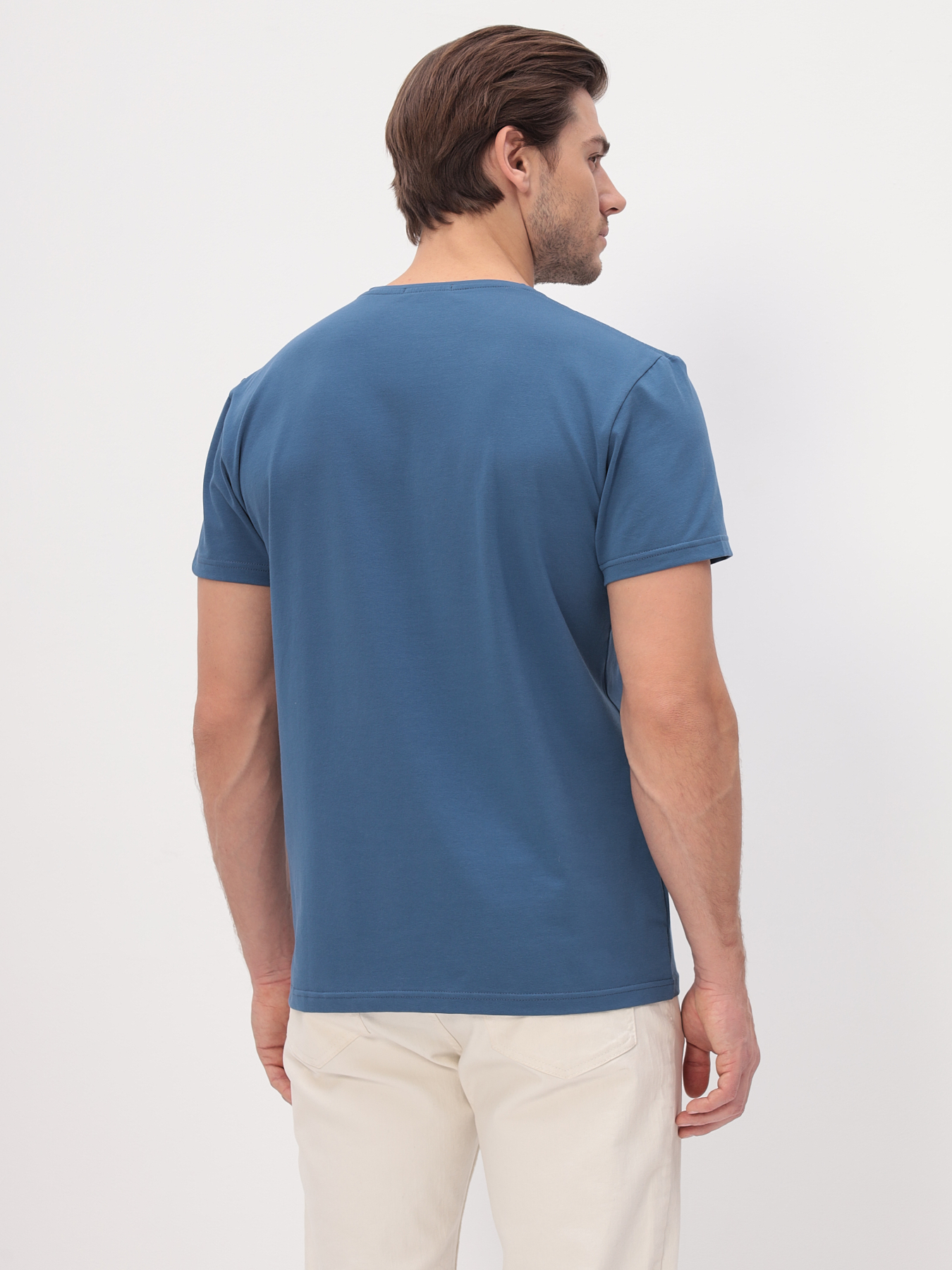 G146-KO-SA-S5121 (т.джинс) Футболка мужская короткий рукав