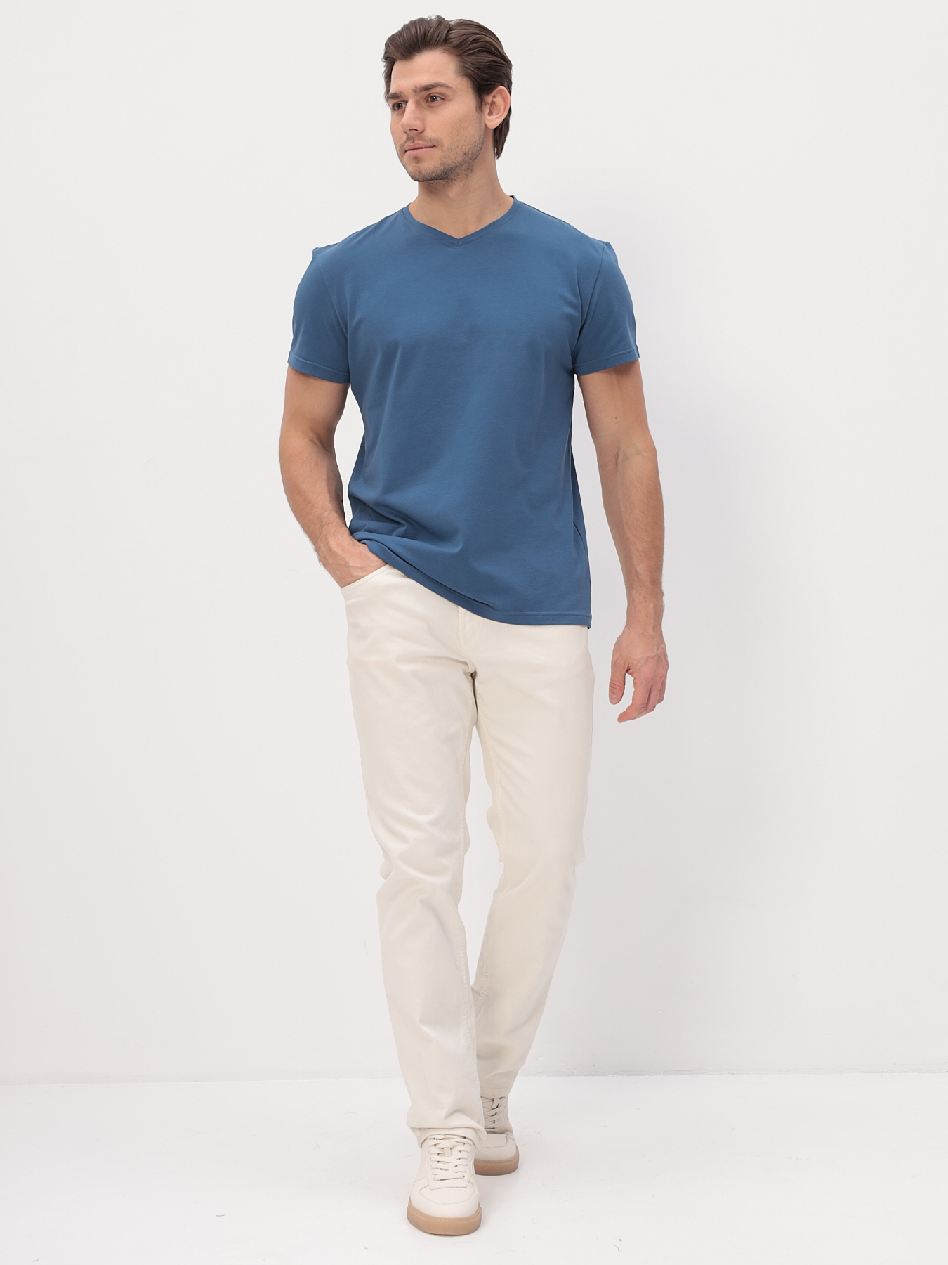 G146-KO-SA-S5121 (т.джинс) Футболка мужская короткий рукав