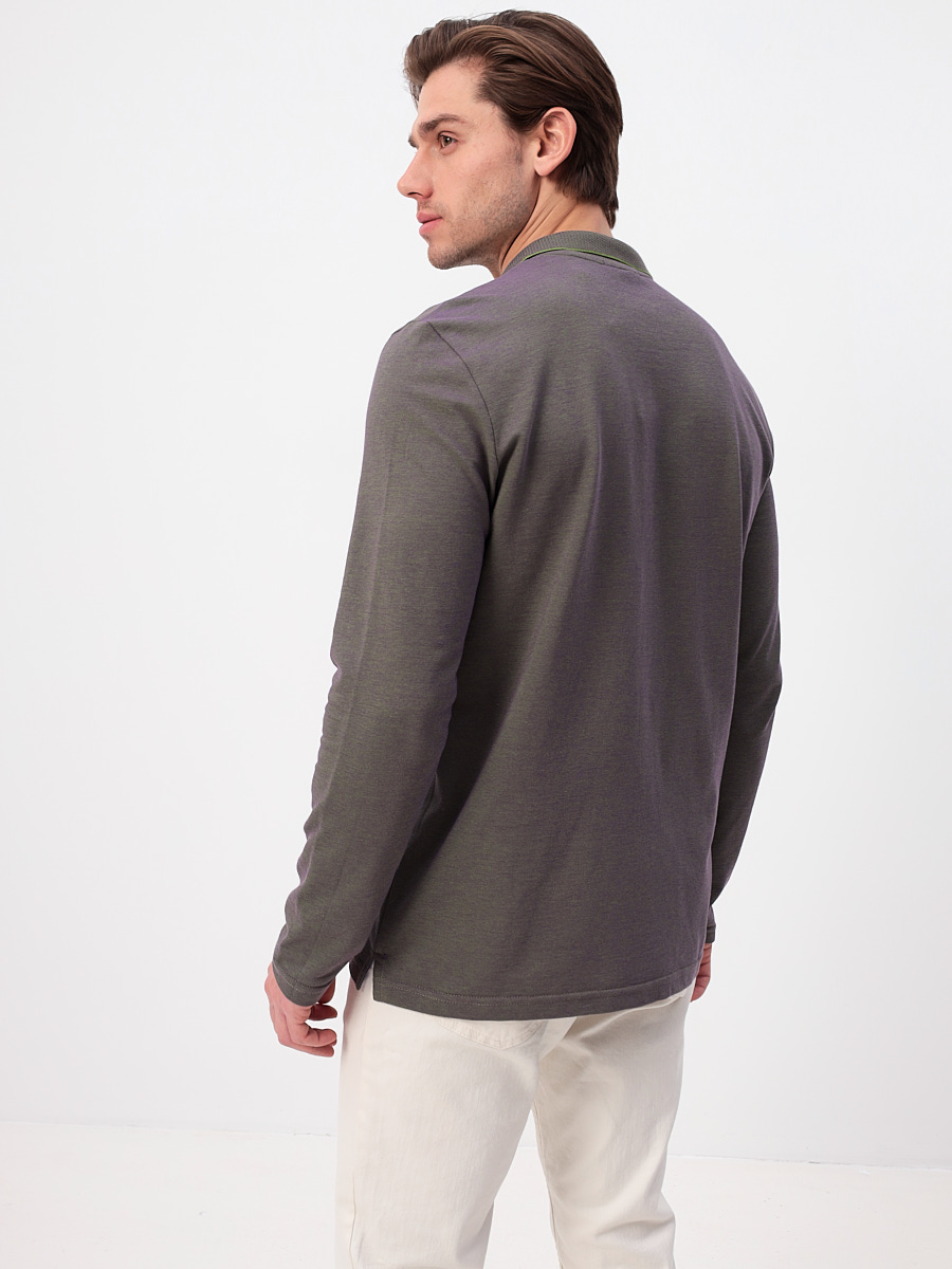 G155V-PH24-OZ4 (зеленый) Джемпер мужской с воротником поло