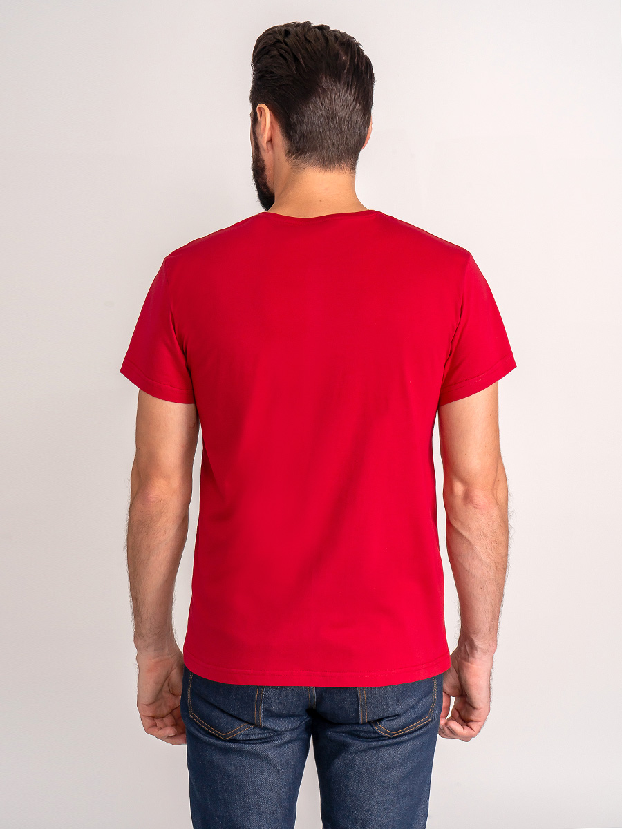 G146-RD-1056 (красный) Футболка мужская короткий рукав