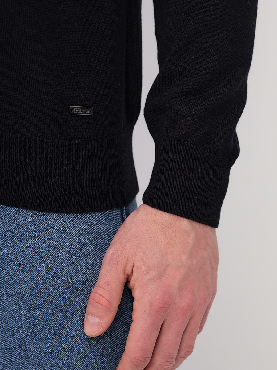 G124-AC340 (черный) Джемпер мужской