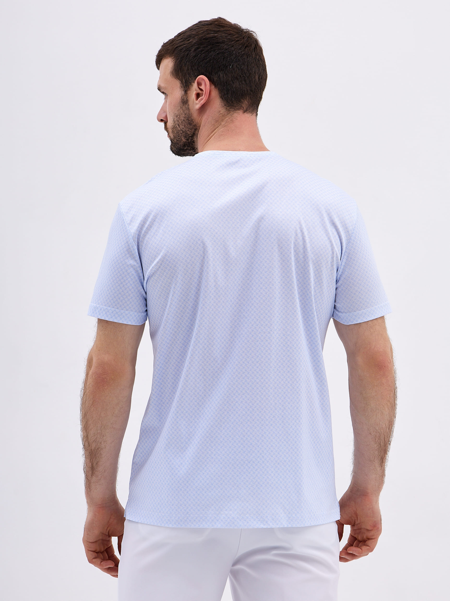 G145-TD4T-LT4624 (голубой) Футболка мужская короткий рукав