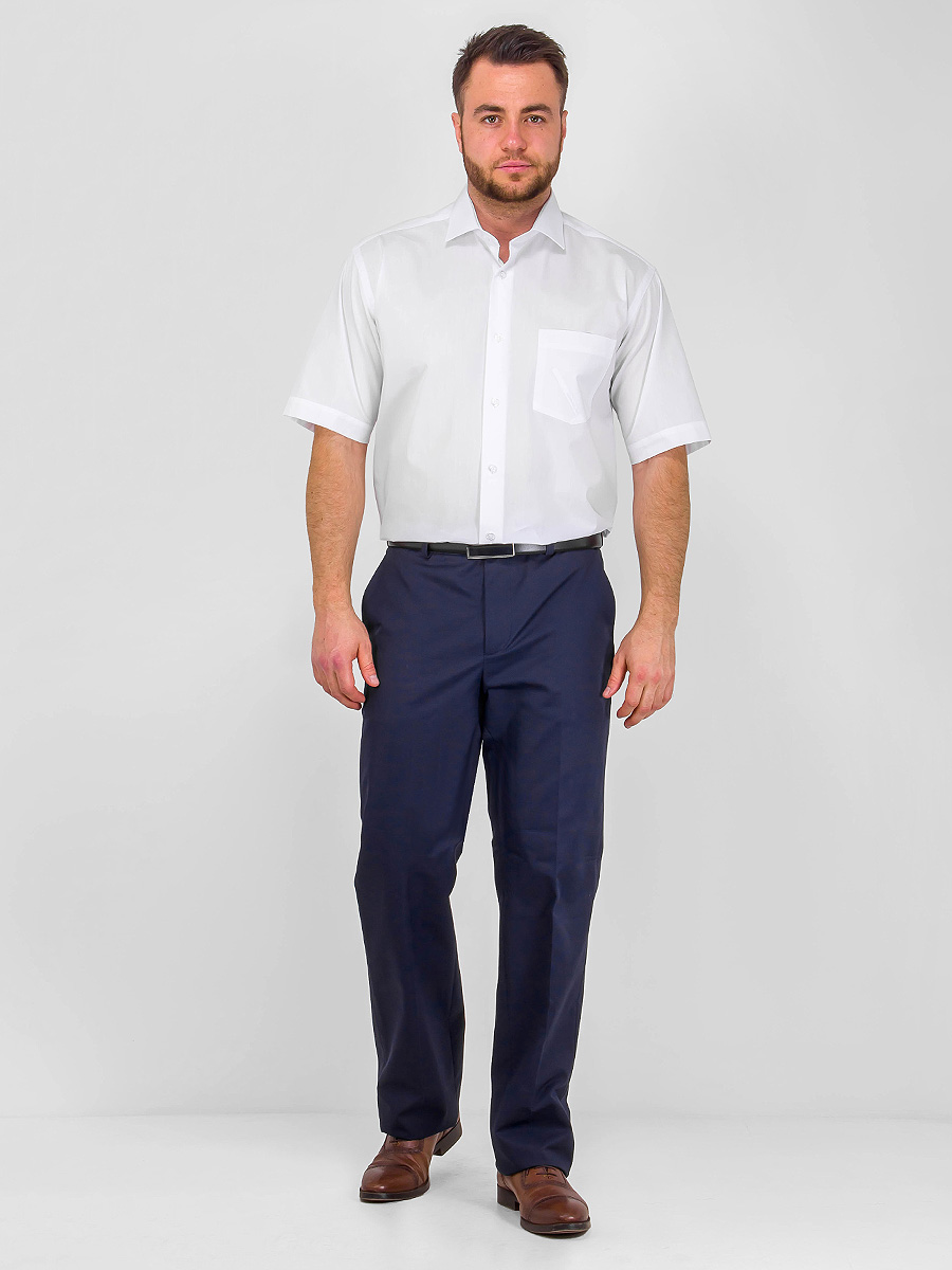 100/109/WHITE Сорочка мужская короткий рукав